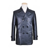 The 9th Doctor Costume Black Leather Jacket