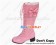 Light Pink Bows Lace Up Ruffle Chunky Princess Lolita Boots