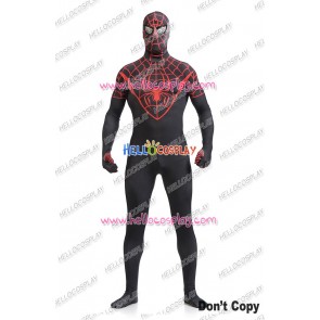 Spider Man Peter Parker Cosplay Costume Jumpsuit Black New Ver