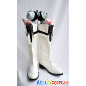 White Rockshooter Cosplay Boots