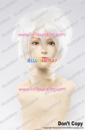 Wig 30CM Cosplay Pure White Universal Layered Short