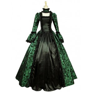 Victorian Lolita Georgian Reenactment Gothic Dress Green