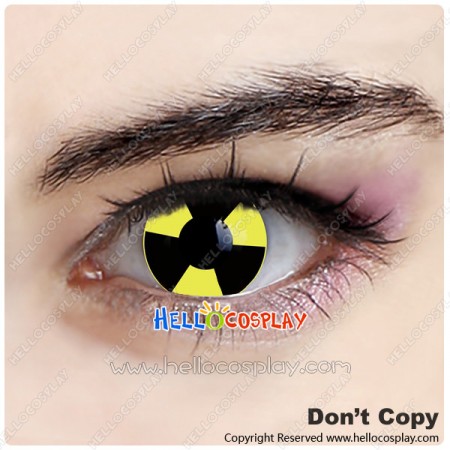 Laser Line Cosplay Yellow Black Contact Lense