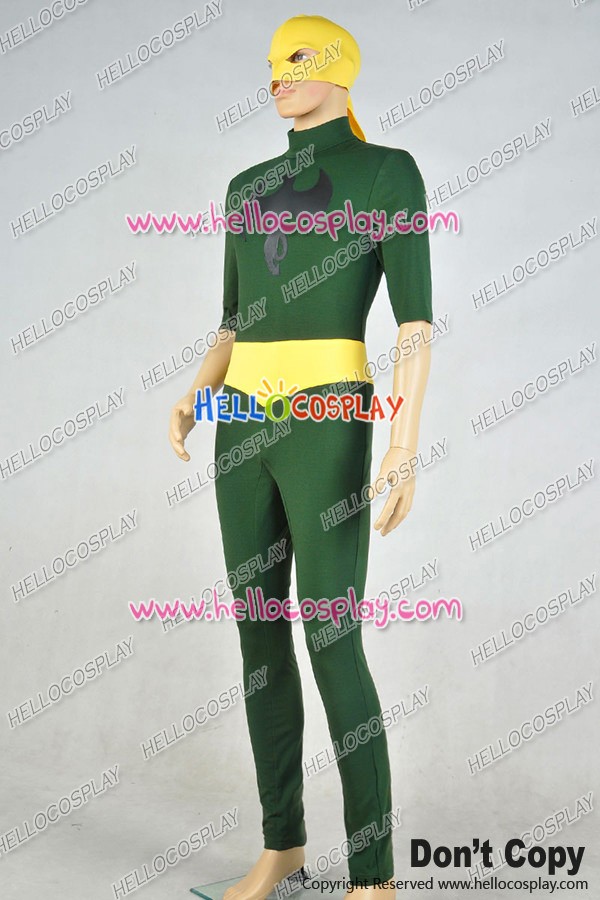 Iron Fist Daniel /"Danny/" Rand Cosplay Costume Green Jumpsuit Uniform Men Outfit
