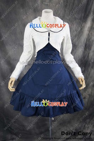 Gothic Lolita Dress Cosplay Costume Navy