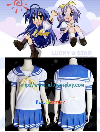 Lucky Star Cosplay School Girl Summer Uniform