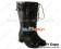 Deep Brown Bows Lace Up Ruffle Chunky Princess Lolita Boots