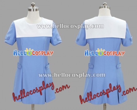 Zone-00 Cosplay Hime Shirayuri Costume Blue Dress