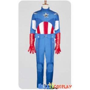 The Avengers Captain America Cosplay Costume Uniform