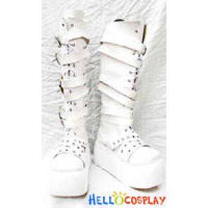 Hellocosplay Classical White Long Boots