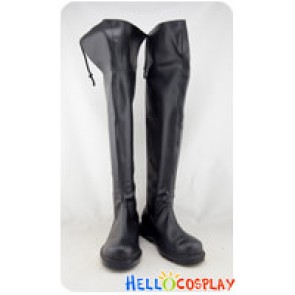 Attack On Titan Shingeki No Kyoujin Cosplay Shoes Eren Jaeger Black Long Boots