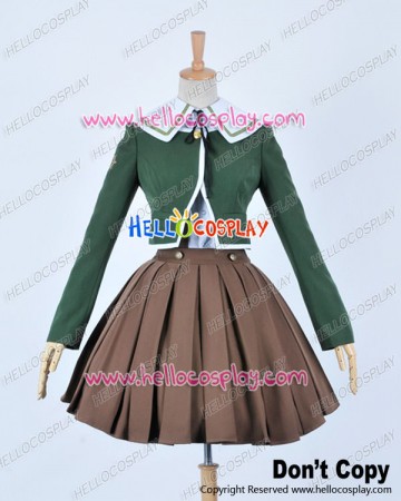 Danganronpa Cosplay Costume Chihiro Fujisaki School Girl Uniform