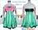 Vocaloid 2 Project DIVA Cosplay Hatsune Miku Costume Colorful Drop Ver