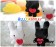 Cute White/Black Rabbit Plush Doll With Red Heart
