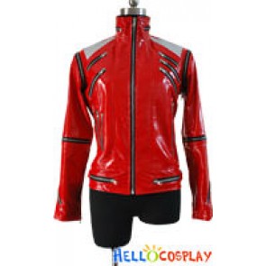 Michael Jackson Beat It Red Zipper Jacket Costume