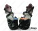Matte Black Double Ankle Straps Ruffle Chunky Sweet Lolita Shoes