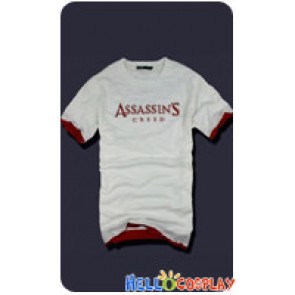 Assassin's Creed Cosplay Embroidery T Shirt White