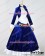 Bioshock Cosplay Infinite Elizabeth Velvet Dark Blue Dress Costume