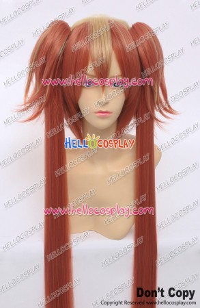 Black Bullet Cosplay Enju Aihara Wig Double Ponytails Yellow Orange