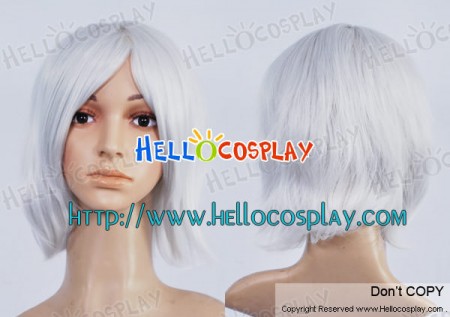 Silver White Short Cosplay Wig 008