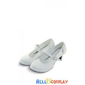 White Instep Strap Stiletto Punk Lolita Shoes