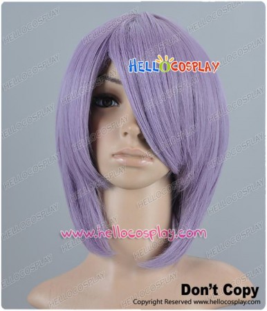 Light Powder Purple Cosplay Short Wig layered