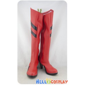 Neon Genesis Evangelion EVA Cosplay Shoes Asuka Langley Soryu Red Boots