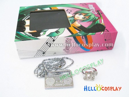 Vocaloid 2 Hatsune Miku Accessories (Necklace + Ring)