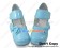 Blue Chunky Round Bow Punk Princess Lolita Shoes