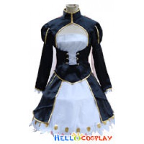 Fate Stay Night Saber Cosplay Costume Dark Blue