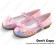 Pink Heart Shaped Ruffle Low Flat Princess Lolita Shoes