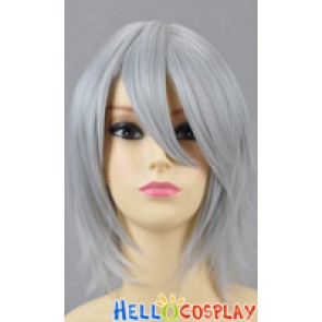 Silver Grey Blonde Short Layered Cosplay Wig