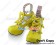 Creamy Yellow Three Bows Straps Chunky Princess Lolita Shoes
