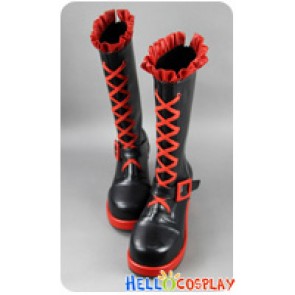 RWBY Ruby Rose Cosplay Ruby Crescent Rose Black Long Boots