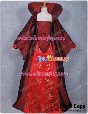 Historical Retro Dress Costume Vintage Red Ball Gown