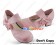 Pink Chunky Round Bow Punk Princess Lolita Shoes