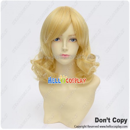 Hanasaku Iroha Cosplay Ohana Matsumae Wig Vocaloid Kagamine Rin Wig Curly Golden Yellow