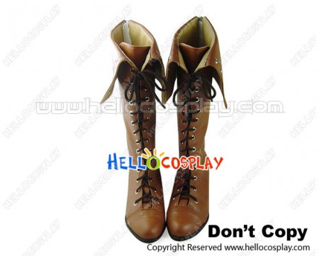 Light Brown Lace Up Daily Chunky Punk Lolita Boots