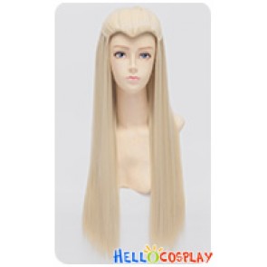 The Hobbit The Lord Of The Rings Thranduil Wig Cosplay Pigtail Long Light Gloden