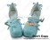 Matt Blue Bow Crossing Straps Chunky Sweet Lolita Shoes