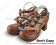 Light Brown Three Bows Straps Chunky Princess Lolita Shoes