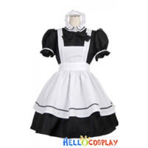 Cosplay Waitress Costume Maid Dress With Hairpin