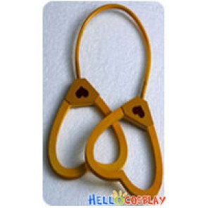 Vocaloid 2 Cosplay Love Philosophy Prop Heart Shaped Handcuffs Yellow