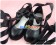 Black Bow Long Satin Straps Flat Princess Lolita Shoes