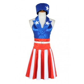 The Avengers Captain America Female Dress Cosplay Costume