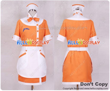 LovePlus Cosplay Nene Anegasaki Orange Maid Uniform Costume