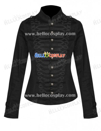 Black My Chemical Romance Ladies Military Parade Jacket Costume