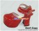 Matt Wine Red Double Ankle Straps Chunky Sweet Lolita Shoes