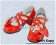 Mirror Red Heart Shaped Bow Chunky Princess Lolita Shoes