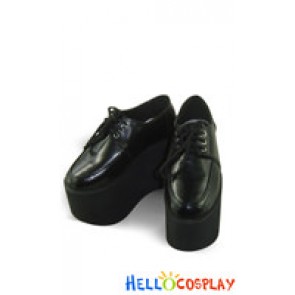 Black Lacing Platform Punk Lolita Shoes